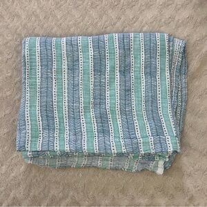 Honest Baby Blue White Stripes Swaddle Blanket Muslin Gray Polka Dots Organic
